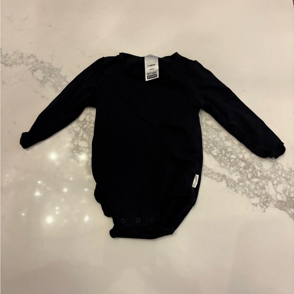 Bonds Black Kids Bodysuit
